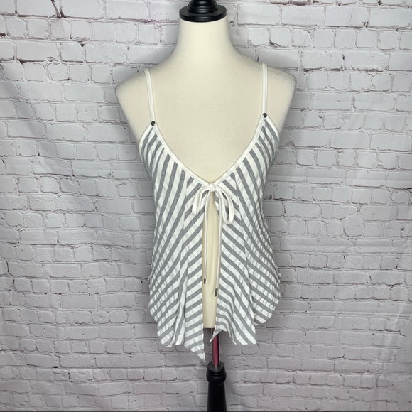 Linea Domani Lace Up Corset Style Open Front Strappy Tank Top Medium Cottagecore - Picture 3 of 6